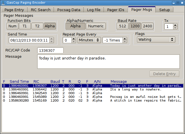 pocsag pager software